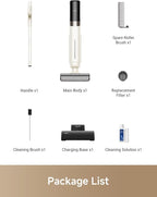 Mova K30 Wet Dry Vacuum Cleaner, 180° Lie-Flat Reach Smart Vacuum Mop, 140°F Hot Air Drying, 0in Dual-Edge Cleaning, Powerful 18000Pa Suction Floor Cleaner for Hard Floors Pet Hair