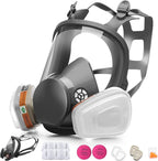 RANKSING Reusable Respirator Full Gas Mask Full 6800 with Filters for Dust, Asbestos, Chemicals while Painting, Spraying