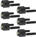 Asidrama 6 Pack Black Passage Door Handles, Door Lever with Door Knobs Indoor for Bedroom or Bathroom, Heavy Duty Door Handles Interior with Locks for Left Right Sided Doors