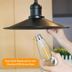 24-Pack Vintage LED Edison Bulbs 60 Watt Equivalent Dimmable 7W ST58 LED Filament Light Bulbs Warm White 3000K Antique Style Lighting High Brightness 800LM E26 Medium Base Clear Glass for Home Office