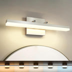 Brushed Nickel Vanity Lights - Dimmable 5CCT Bathroom Lighting Fixtures Over Mirror, Adjustable Angle Wall Light, 15.75" Long 12W LED Bar Light