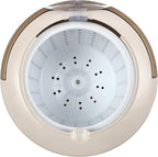 Manual Clothes Dehydrator,Portable Mini Dryer Compact Spin Dryer with Clear Top Cover,12L/3.17gal Freestanding Manual Dehydrator, Manual Clothes Dryer for Camping, Traveling, and Hotel Use (Apricot)