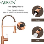Akicon Single Handle Pull-Down Copper Kitchen Faucet with Spring Spout - Including 5Years Warranty Akicon (AK566)