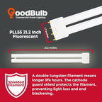 GoodBulb PLL55/835 55W 21.2" Twin Tube Compact Fluorescent Light Bulb 4-pin 2G11 Base 3500K Neutral White 3900 Lumen 36000 Hour Long Life Biax Pack of 10