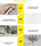 COSTWAY Portable Washing Machine, 7.7lbs Capacity Compact Laundry Washer and Spin Combo with 6 Programs, Built-in Barrel Light, Full-Automatic Washing Machine for Apartments Camping RVs Dorm, Yellow