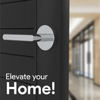 Mega Handles Ronn Dummy Door Handles - 6 Pack Heavy Duty Chrome Door Handles, Non-Turning Door Handle for Closet & French Doors, Single Side, Fits All Standard Doors - Polished Chrome