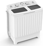ARLIME Portable Washing Machine, Twin Tub Compact Laundry Washer w/Built-in Gravity Drain, 20 lbs Capacity, 12 lbs Washing & 8 Pound Spinning, Washer & Spinner Combo for Home Apartments Dorms & RVs