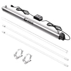 HQUA-OWS-12 120V 40W 3/4" MNPT Inlet/Outlet Whole House Ultraviolet Water Purifier Filter, + 1 Extra UV Bulb