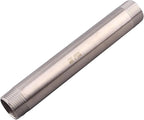 1" X 1" NPT Male Nipple Stainless Steel 304 Cast Pipe Coupling fitting 8" Length