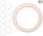 GoodBulb 40-Watt 16 Inch T9 Fluorescent Circline Light Bulb 3000K Soft White Color G10q Base 2533 Lumens 10000 Life Hours 80 CRI Pack of 12 Bulbs
