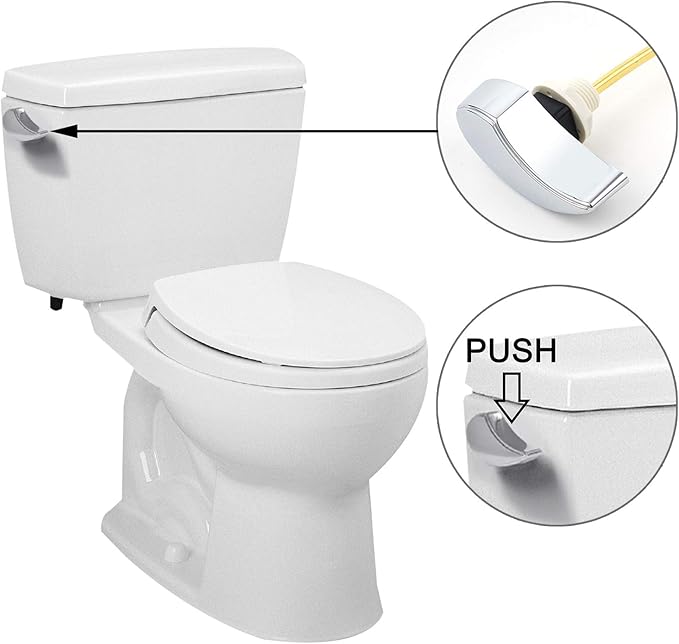 iFealClear Side Mount Toilet Handle Replacement Kit Compatible with TOTO THU068#CP for St743S, 3 Inch Toilet Flapper Replacement Compatible with TOTO THU138S, Toilet Tank Replacement Combo