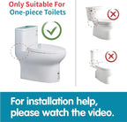 2-Inch Dual Flush Valve Replacement Kit for One-Piece Toilets - Includes 10" Tall Flush Valve, 1.9" Threaded Button, Fill Valve - Fits 12-17" Tall Tanks with 2.56-2.76" Drain Holes