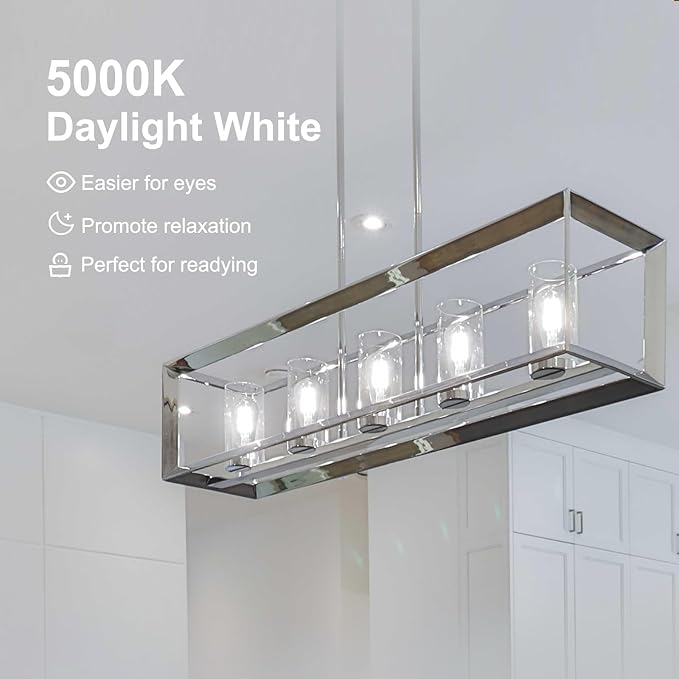 TJOY 64 Pack Vintage Edison LED Light Bulbs, Dimmable, 60W Equivalent, E26 Medium Base, 5000K Daylight, ST58, 8W, 800LM, Ultra-Bright, 80+CRI, Antique Decorative Filament, Clear Glass