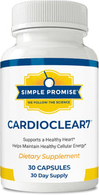 Simple Promise Cardio Clear 7 - Heart Health Supplements - Maintain Cellular Energy - Contains Coq 10, 30 Day Supply