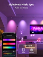 Lepro R2 AI Smart LED Recessed Lighting 6 Inch, RGBCW APP Control Ceiling Lights, Alexa & Google Compatible, 12W 1050LM Slim Canless Downlight, Personalized AI Lighting Designer, 2.4GHz WiFi, 4-Pack