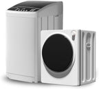 Washer and Dryer Combo Set,Full-Automatic 21LBS Washing Machine with 10 Washing Programs & 2.6 CU FT Portable Laundry Dryer with 4 Automatic Drying Mode