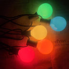 GOOTHY 25 Pack G40 Multicolor Ceramic Replacement Lights Bulbs, Christmas Globe Replacement Bulbs for Outdoor String Lights, C7/E12 Candelabra Base, 5W Incandescent Night Light Bulbs- Multicolor