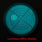 Aluminum alloy high precision horizontal bubble universal high precision small level bubble level meter circular bubble correction Convenient and quick (Silver-blue - with magnetic-luminous)