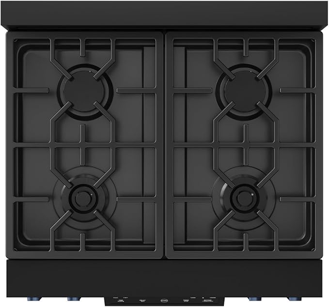 Gordon Ramsay by THOR Kitchen 30 Inch Professional Gas Range with Tilt Panel Touch Control in Black/Navy Blue