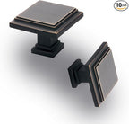 10 Pack Oil Rubbed Bronze Cabinet Knobs Drawer Knobs Modern Cabinet Pulls Kitchen Cabinet Handles Kitchen Cabinet Hardware Timeless Drawer Pulls for Dresser Cupboard Wardrobe, ORB(1x10)