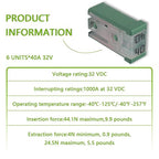 40A 32V Mini Slotted Automotive MCASE Shaped Cartridge Fuse Kit(Pack of 6pcs,40A)