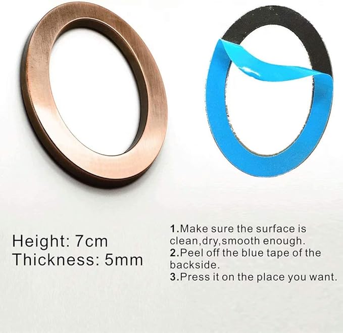 Diggoo 10 Pack Mailbox Numbers 0-9, 2.76 Inch High, Door Address Numbers Stickers for Apartment, House, Room, Office, Cars, Trucks, Bronze Plating Process Number Sign