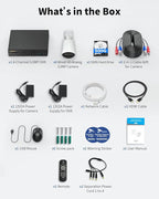 《Ultra 5MP Definition & 122° Wide Angle》Outdoor Wired Security Camera System,CCTV Cameras Outside, Home Video Surveillance Systems