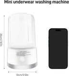 Portable Mini Washing Machine | Compact Deep Cleans Underwear, Baby Clothes, Small Laundry | Lightweight for Apartment, Dorm, Hotel, Travel & Camping | Quiet Energy-Efficient (White)