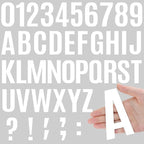 441 PCS 42 Sheets Letter Stickers Large Mailbox Numbers and Letters Self Adhesive Vinyl Waterproof Alphabet Number Stickers for Mailbox House Address,Crafts,Car, Poster,Classroom Decor(4 Inch,White)