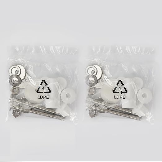 4Pcs Toilet Lid Accessories for Top Mount Toilet Seats, SUS304 Stainless Steel Toilet Seat Hinge Screws, Easy Installation, Secure Fit Most Toilet Seat (MFL05)