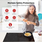 ThermoMate 30 Inch Induction Cooktop, 9000W Built in Induction Stove Top, Electric Cooktop with 5 Boost Burner, 9 Heating Level, Timer & Child Safety Lock, Sensor Touch Control, 240V