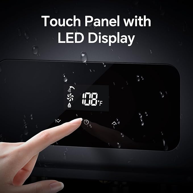 Ranein Propane Gas Tankless Water Heater, Indoor Max 7.4 GPM, 190,000 BTU Instant Hot Water Heater