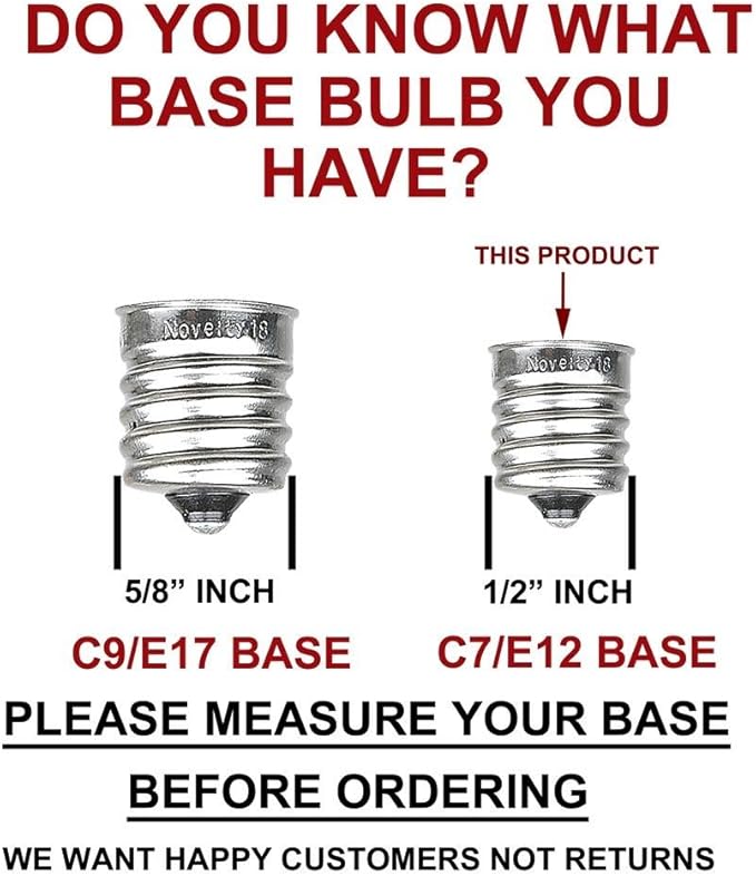 Novelty Lights 500 Case C7 Outdoor Christmas Replacement Bulbs, Clear, C7/E12 Candelabra Base, 5 Watt, 500 Bulbs