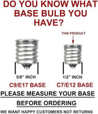 Novelty Lights 5 Pack C7 Outdoor Christmas Replacement Bulbs, Clear, C7/E12 Candelabra Base, 5 Watt