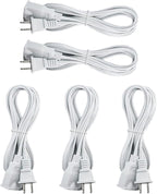 5Pack Extension Cord 10 FT, 2 Prong Power Cable for Indoor and Outdoor,US Male/Female Long Extension Cord for NEMA 1-15P to NEMA 1-15R