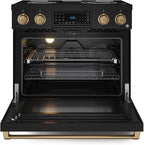 Gordon Ramsay by THOR Kitchen 36 Inch Professional Electric Range with Tilt Panel Touch Control in Black/Bronze
