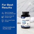 Liver Detox & Colon Cleanse - 2X Stronger Cleanse - Liver Cleanse Detox & Repair - Colon Cleanser & Detox - Premium Liver Support Supplement - Men & Women - Vegan 90 Capsules