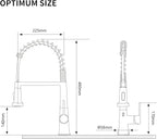 AIMADI Touchless Kitchen Faucet with Pull Down Sprayer, Sensor Smart Hands-Free Single Handle Spring Matte Black Kitchen Faucets, Motion Sensor Sink Faucet with Pull Out Sprayer