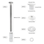 2Pcs Universal Toilet Tank Bolts Nuts, Heavy Duty Toilet Seat Screw Bolt Set, Premium Stainless Steel Hardware with Rubber Washers, Extra Long Nuts Easy Installation (MFL01)