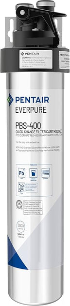 Pentair Everpure PBS-400 Drinking Water System, EV927085, Ideal for use in Prep Sink and Wet Bar, Includes Filter Head, Filter Cartridge, All Hardware and Connectors