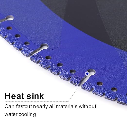 YIJING 7 Inch Diamond Blade - Metal Cutting Wheel for Rebar, Sheet Metal, Angle Iron, Stainless Steel