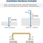 JOY DECOR Cabinet Pulls – 3 Inch Hole Center, Brushed Brass, 10 Pack, Zinc Alloy Cabinet Handles for Drawers & Cupboard – Vintage Style Hardware for Kitchen, Bathroom, Dresser, Furniture Makeover