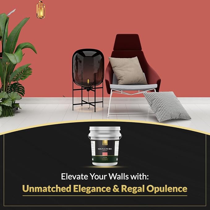 EVOLVE Signature Paint & Primer: Luxury Paint & Primer for Indoor & Outdoor Surfaces, Minimal Odor, Satin Sheen (Claycourt Red, 5 Gallon)