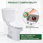 2 Packs 3" Toilet Tank to Bowl Gasket Kit, Fits American Standard Champion 4 Toilet Parts AS738756-0070A, Stainless Steel Heavy Duty Rustproof Bolts Kit for Most 3 Inch Flush Valve Opening Tank