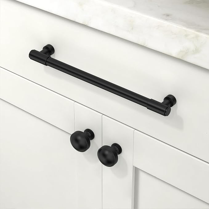 10 Pack Matte Black Cabinet Pulls 7.5 Inch(192mm) Kitchen Cabinet Handles Cabinet Hardware for Drawer Pulls