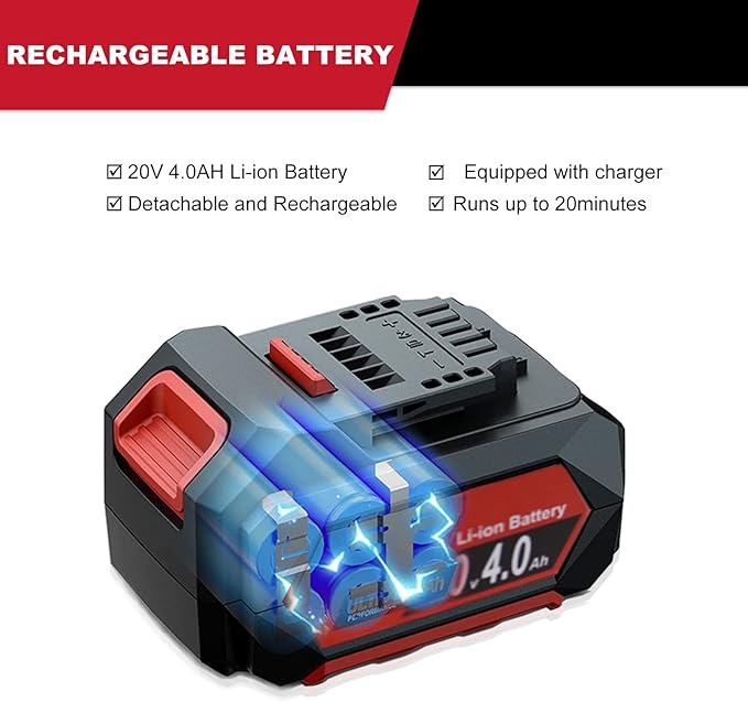 Cordless Shop Vac Wet and Dry, with 20V 4.0Ah Battery and Charger, 2.5 Gallon Shop Wet Dry Vacuum Cleaner with Blower Function, Portable Commercial Vac for Car, Home and Garage