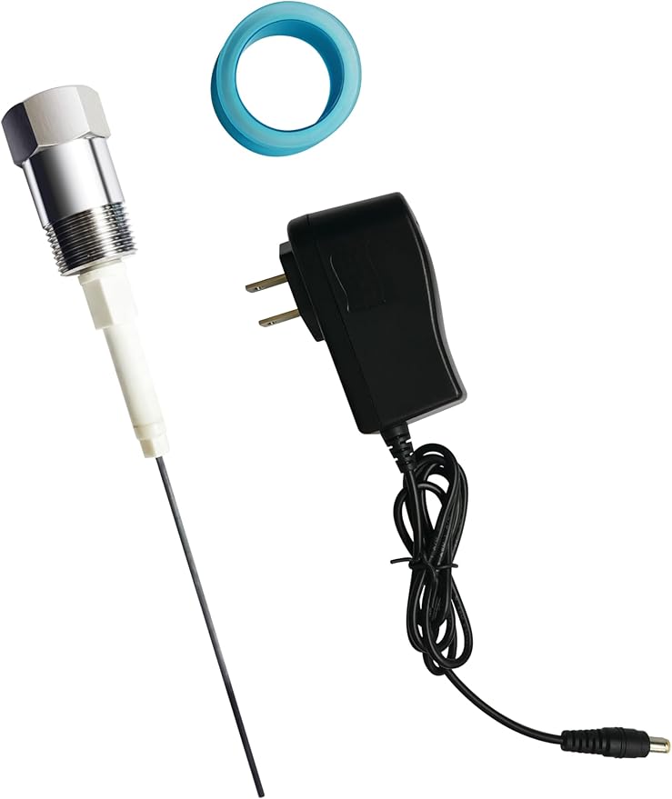 Powered Anode Rod for Water Heater Tank(10-89 Gallon Tank), Electric Anode Rod for Hot Water Heater, Electrical Anode Rod Made of Titanium, Eliminates Smell, Anti-Rust and Corrosion (Model A)