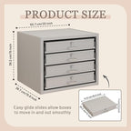 Steel Compartment Box Slide Rack, 4 Divider Scoop Boxes, Cold-Rolled Steel, 20" L x 15.75" W x 15" H, Carry-on Tool Box, Gray — Small Parts Organizer for MRO, Shop & Garage