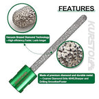 Diamond Mortar Raking Bit - 5/16" x 4" with 58-11 Thread for Brickwork Joint Mortar Removal Masonry,Stone,Concrete Angle Grinder Bit