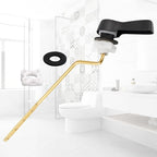 Hibbent Universal Metal Side Mount Toilet Handle Replacement Kit, Brass Toilet Flush Tank Lever with Stainless Steel Flapper Chains for Most Toilets, Oil-Rubbed Bronze